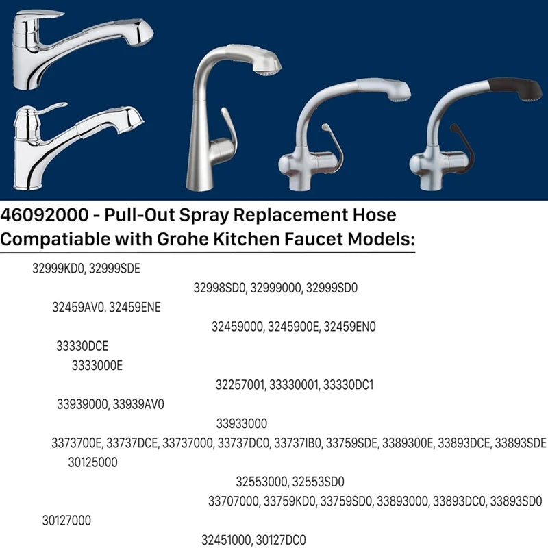 46092000 Pull Out Hose 46174000 For Grohe Ladylux Replacement Parts Faucet Replacement Parts