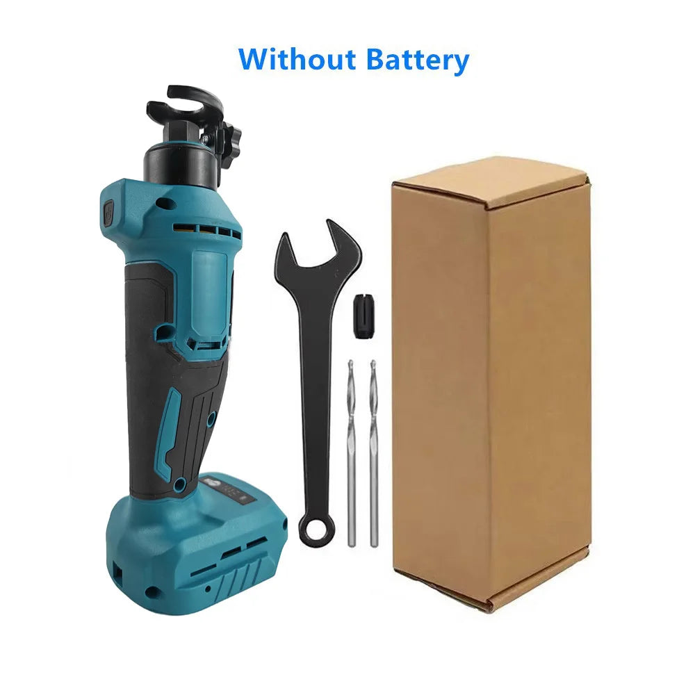 Brushless Electric Drywall Cut Out Tool 3 Gears Rotary Saw Cutting Wood Sheetrock Cordless Power Tools For Makita 18V Battery
