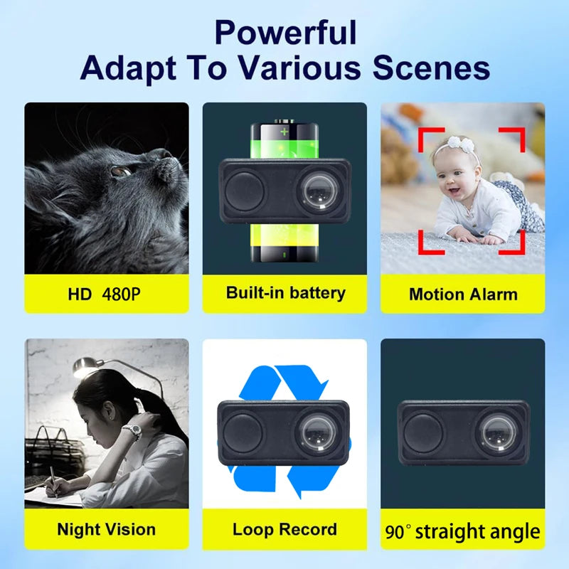 Lenovo 4KHD Camera WiFi Wireless Monitor Night Vision Remote Motion Detecting Camcorders Security Protection Indoor Surveillance