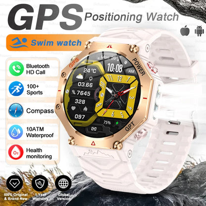 T-Rex 3 Ultra Military Grade GPS Smart Watch 10ATM Waterproof Compass Altimeter Barometric AMOLED Men HD Call Sports Smartwatch