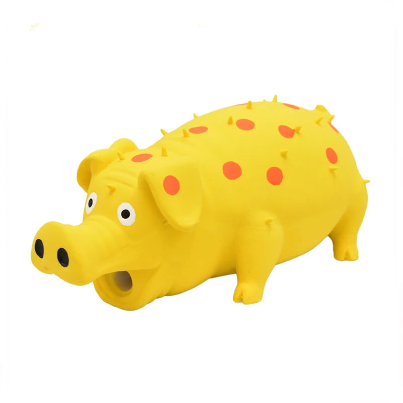 Pet Products Dog Accessories Pig Shaped Squeaking Dog Chewing Toys Cotton Latex Anti Bite Teeth Training Games Interactive Toys