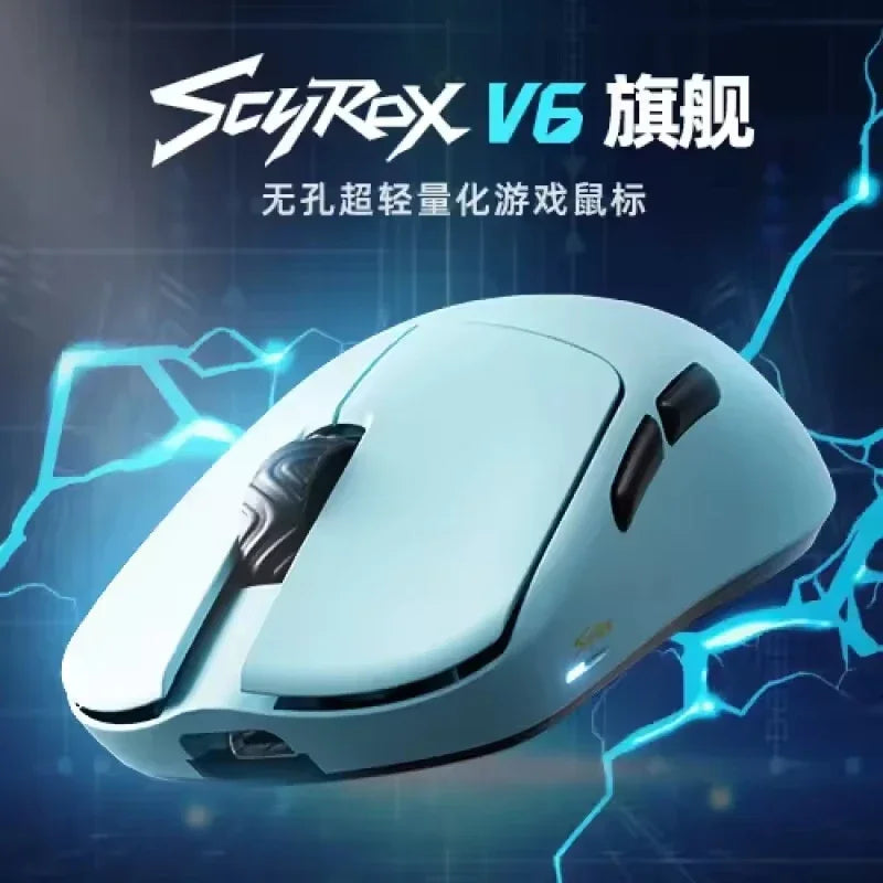 Scyrox V6 Wireless Office Ergonomic Lightweight Gaming Mouse Paw3950 Sensor 30000 DPI Webpage automation bluetooth Gaming Mouse