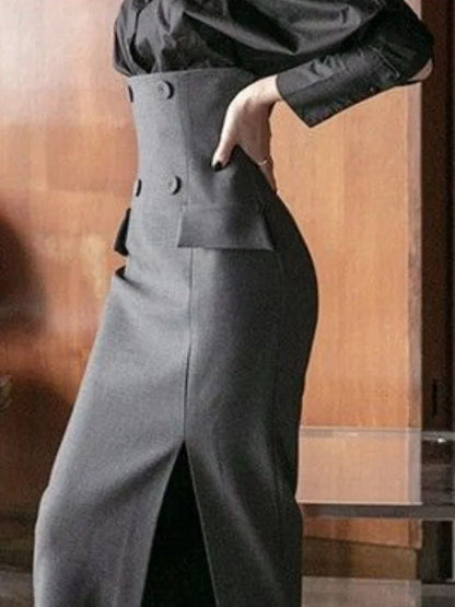Skirts Women A-line Slim Daily Comfortable Trendy Casual Korean Style Elegant All-match Split Ladies Summer Autumn Simple Retro