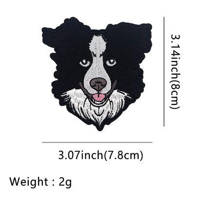 Cute Pet Dogs Patches On Clothes Animals Embroidered Patches Cartoon Cat Badges Iron On Patch DIY Clothing Accessories