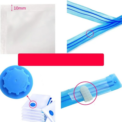 ABWP-Vacuum Bags For Clothes - Pack Of 10 40 X 30 Cm Reusable Storage Bags Vacuum Bags With Seal And Space Saving Travel Bags