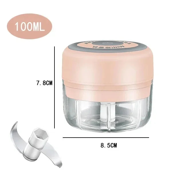 250/100ML Electric Kitchen Food Chopper Mini USB Food Crusher Portable Meat Grinder Vegetable Chopper For Kitchen Household