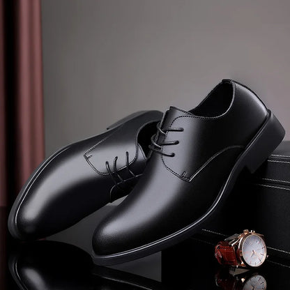 Men's Shoes Black Leather Formal Shoes for Men Oxfords Male Wedding Party Office Business Shoe Man