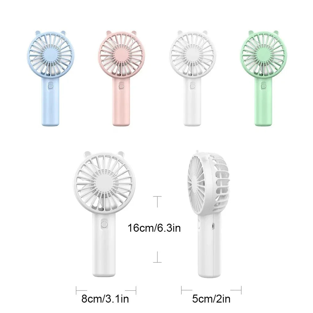 Portable Mini Fan USB Rechargeable Fans Handheld Fans Desk Table Fan Air Conditioner Mute Cooler for Outdoor Home Office School