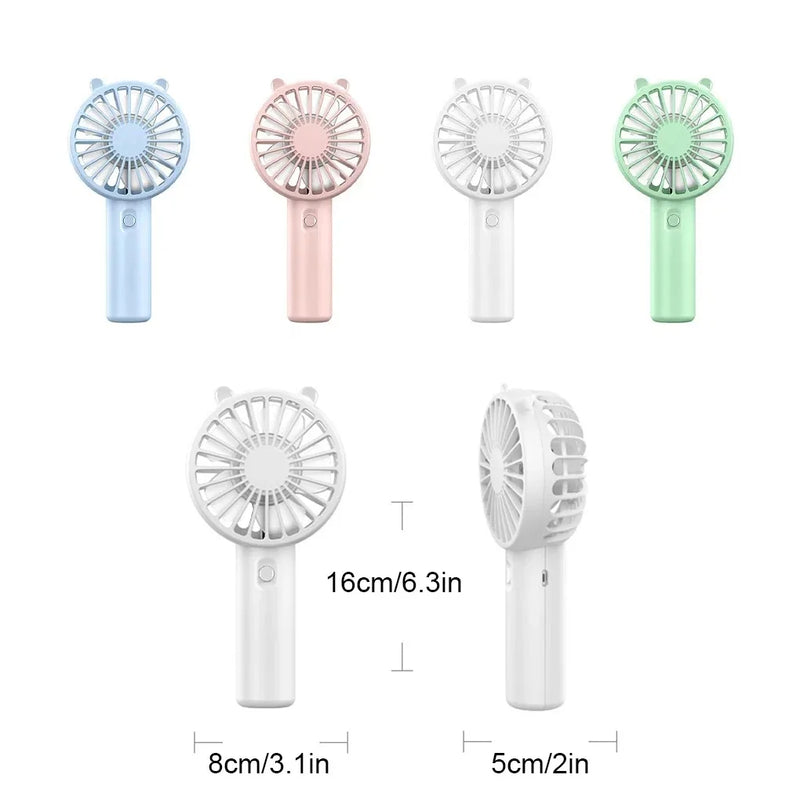 Portable Mini Fan USB Rechargeable Fans Handheld Fans Desk Table Fan Air Conditioner Mute Cooler for Outdoor Home Office School