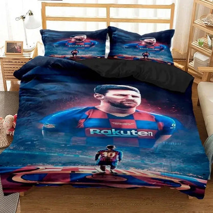 Messi Football Superstar Bedding set 3D Printed fc barcelona duvet cover Bedding Set Soft King Full Size Bedding Set For Boy