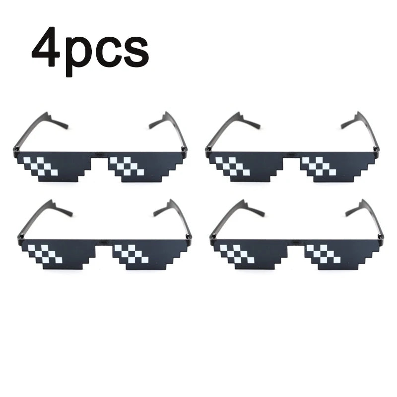 Mosaic Sunglasses Cool Party Vintage Shades Eyewear For Men Pixelated Sunglasses Funny Women Glasses