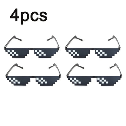Mosaic Sunglasses Cool Party Vintage Shades Eyewear For Men Pixelated Sunglasses Funny Women Glasses