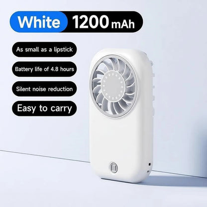 Portable Fan Mini Quiet Handheld Personal USB Rechargeable Fan Operated for Home Office Outdoor Travel, 1200mAh Hands Fans