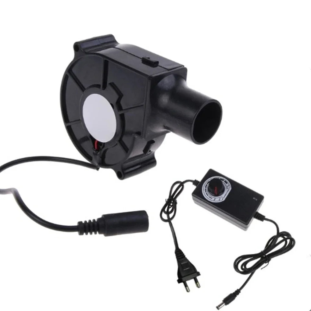 220V BBQ Fan Handheld Cooking Tool Adjustable Speed Air Blower for Barbecue Grill Camping US EU Plug Portable