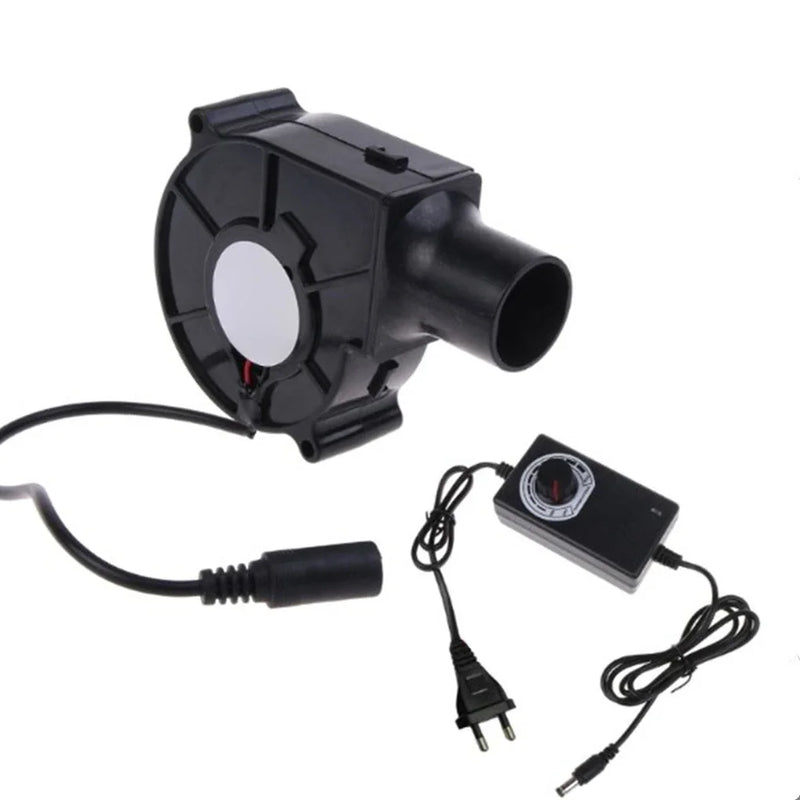 220V BBQ Fan Handheld Cooking Tool Adjustable Speed Air Blower for Barbecue Grill Camping US EU Plug Portable
