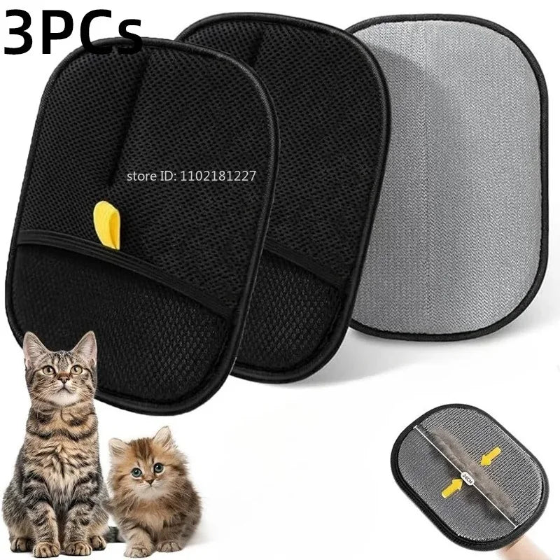 Pet Hair Cleaning and Removal Glove, Double‑Sided Pet Grooming Glove, Reusable Tool Suitable for Sofa, Dog and Cat Hair Cleaning