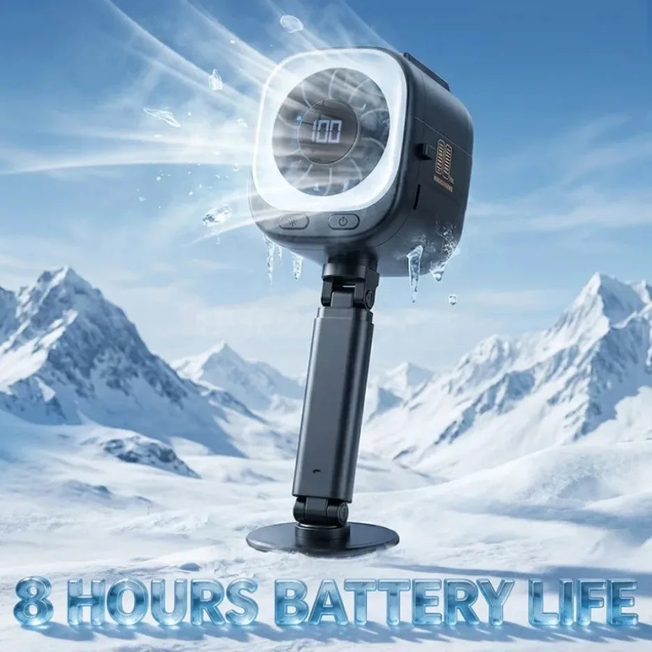 Portable Fan USB Rechargeable 3000mAh 15000RPM High Speed Brushless Motor 6-in-1 Mini Fan with Magnetic Base for Travel Stroller
