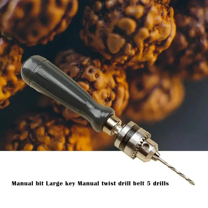 Drill Chuck Hand Drill Set 1.5/2.0/3.0 /4.0 /5.0mm Bits Manual Drilling Tool Multifunction Hand Twist Drill DIY Tool