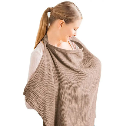 Mother Outing Breastfeeding Cover Baby Feeding Nursing Covers Adjustable Breathable Privacy Nursing Covers with Arch Neckline