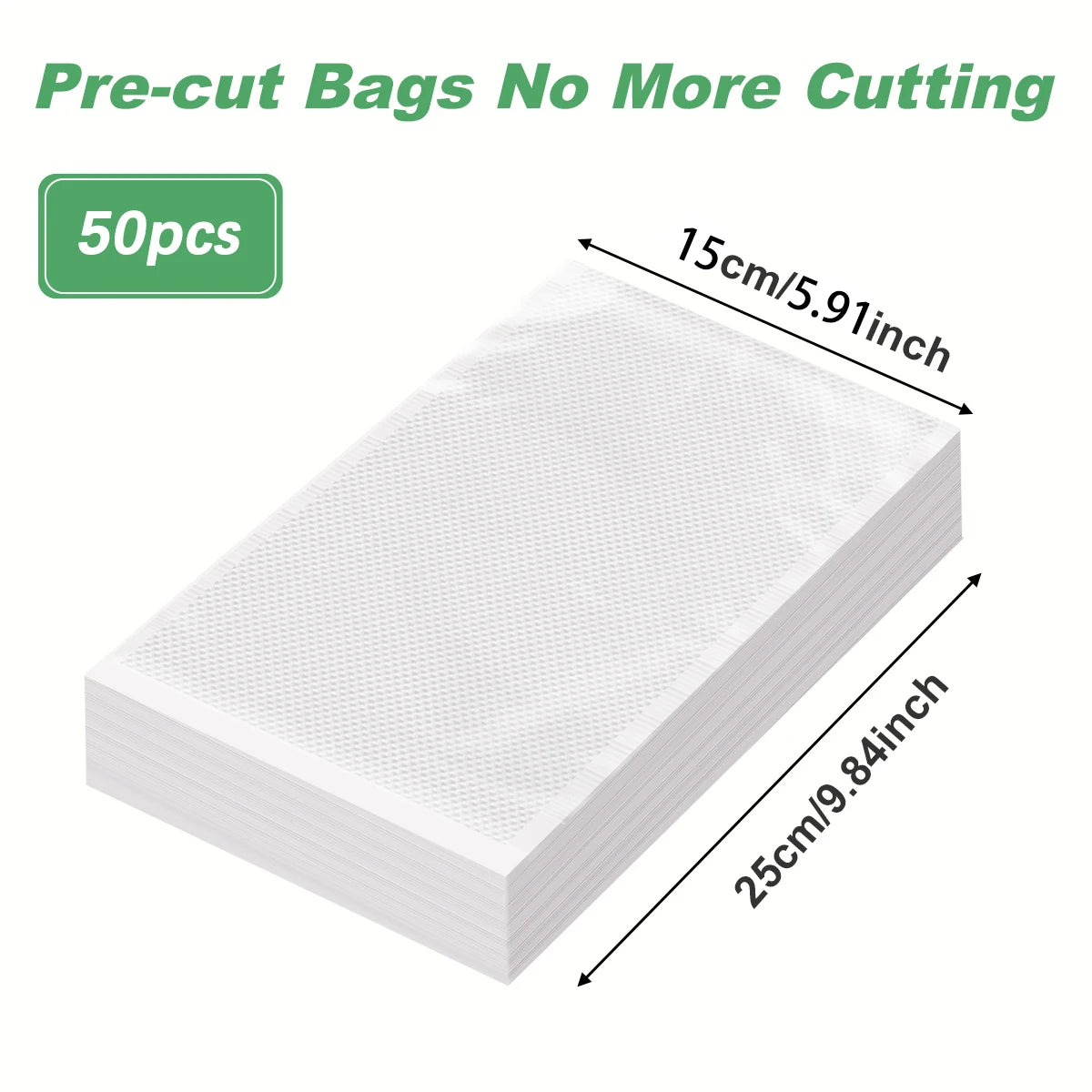 50pcs Vacuum Sealer Bags, Food Storage Pouches, Freshness Preservation for Kitchen, For Vacuum Sealer Machine Accessories