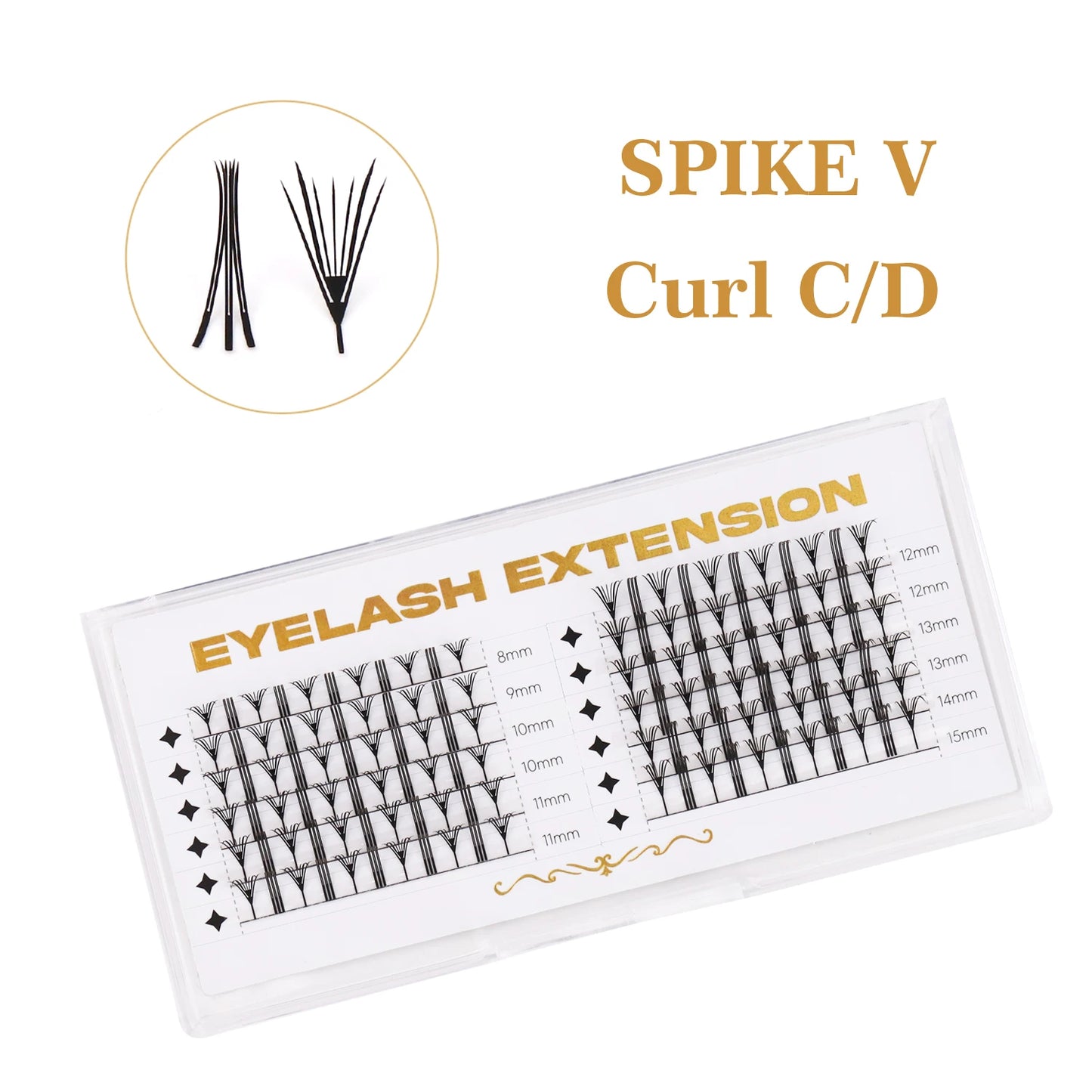 AGUUD Shiny Tinsel Manga Comic Spire Lash Glitter Color Anime Eyelash Extension Feather Shape Premade Fans Party Makeup Lashes
