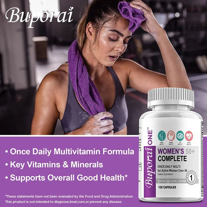 Women’s 50+ Complete Multivitamin - Supports Mental Clarity, Focus and Memory, Improves Digestion, Promotes Metabolism