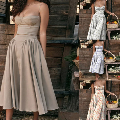 2025 Spring Summer Robe Femme Sexy Trendy Spaghetti Strap Slim Elegantes Style Suspender Party Dress Vestidos Streetwear Dresses