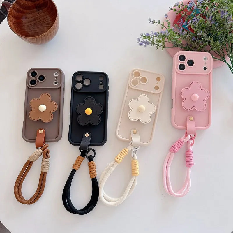 Lanyard Flower Stand Phone Case For Xiaomi Mi 15T 14T 13T 12T 11T 9T 17 Pro Max 9 10 11 12 13 Lite 14 15 Ultra 11i 11X 12X Cover