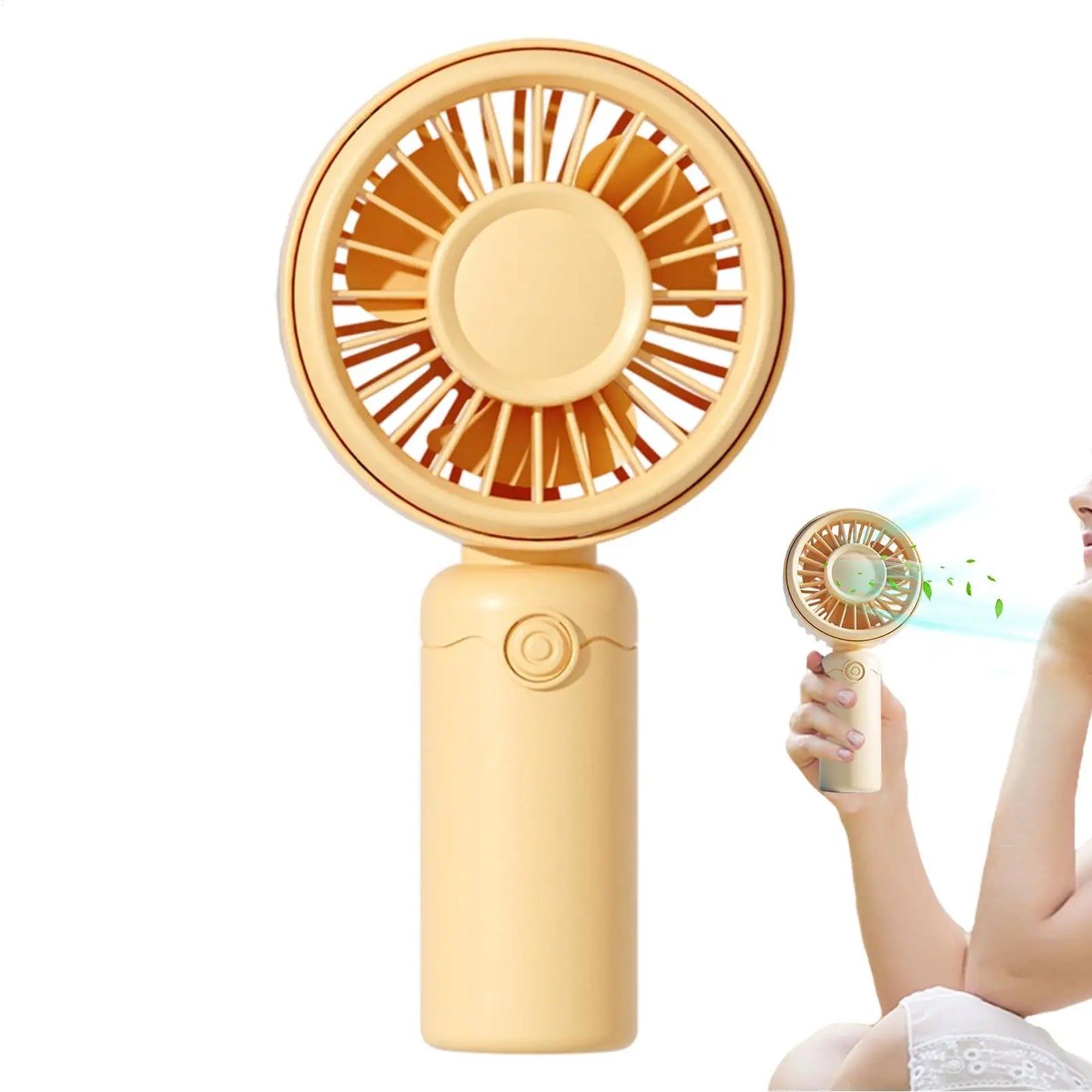 Portable Fan 3 Speed Adjustable Quiet USB Rechargeable Personal Hand Held Fan for Indoor Outdoor Home Office School Travel
