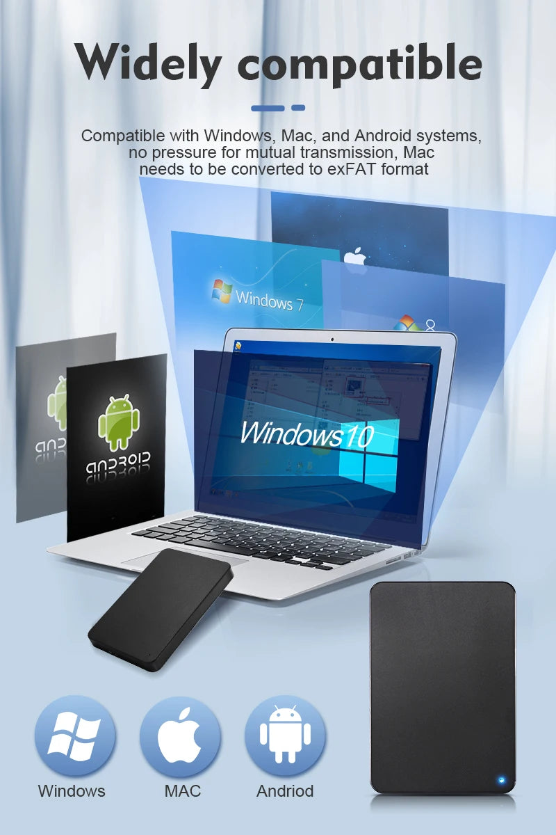 Portable External 1TB 160GB 250GB 320GB 500GB 640GB 750GB High Speed USB 3.0/2.0 Game External HDD Decives for Laptop PC PS5