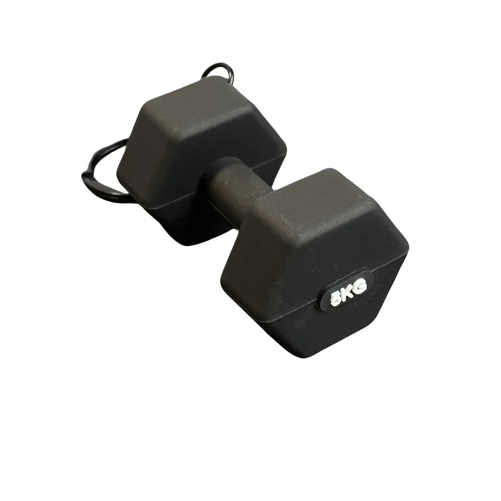 Novelty PVC Mini Barbell Keychain Barbell Sheet Detachable Dumbbell Keychain Fitness Equipment Accessories Bag Pendant Girl
