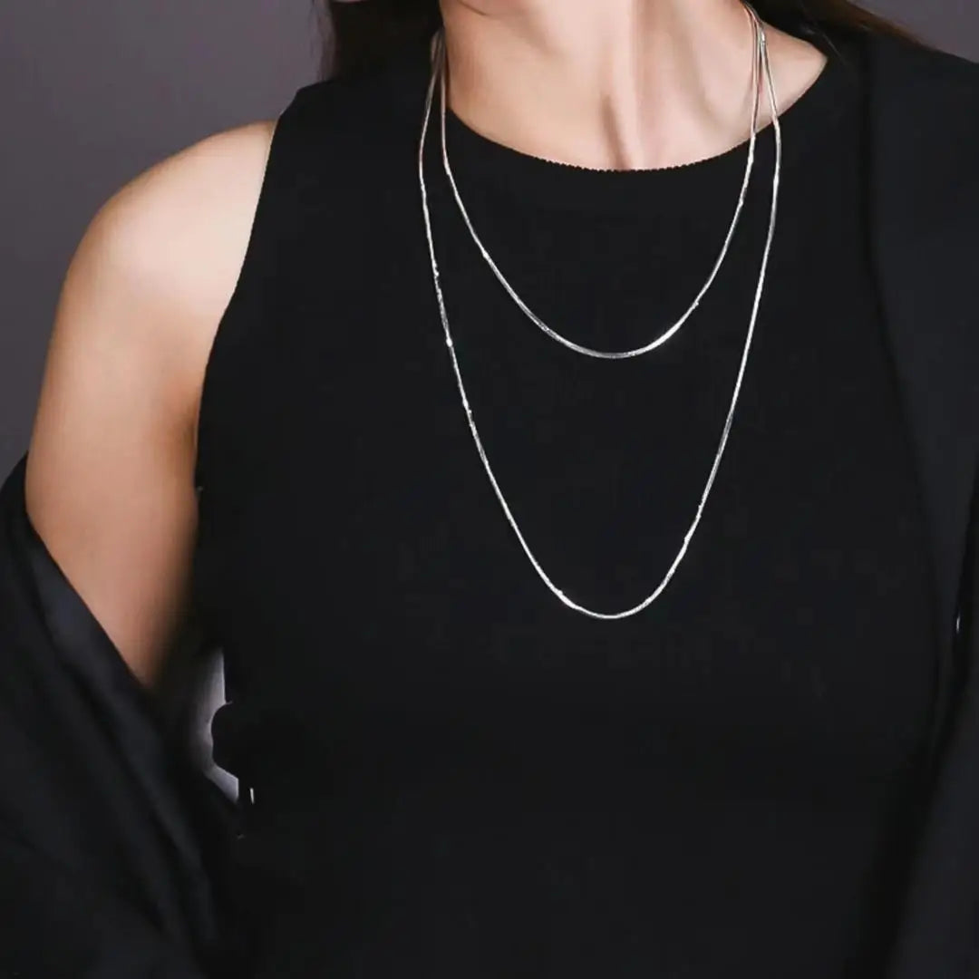 316L stainless steel jewelry necklace thick snake bone chain double necklace statement necklace female necklace chain wholesale