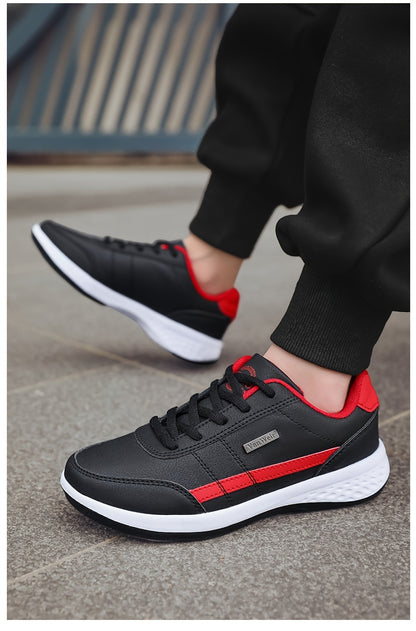 VanWeir Lightweight Men'S Shoes | Navy Blue/White, Lace-up Sports Shoes with MD/TPR Sole, Breathable Fabric Lining for Outdoor, Hiking & Casual Wear