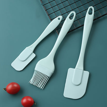 3-Piece Silicone Bakeware Set - Non-Stick Baking Utensils Including Spatula & Pastry Brush - Ideal for Christmas, Halloween, Easter, Hanukkah