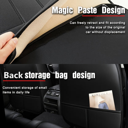 Car Seat Covers Full Set, 5 Seats Universal Seat Covers for Cars, Waterproof Leather Auto Seat Protectors, Front and Rear Seat Protectors