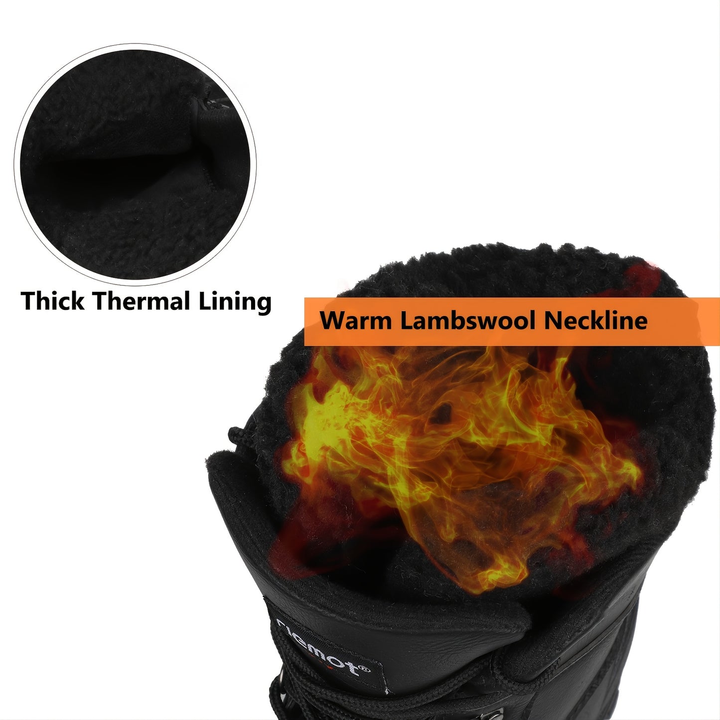RIEMOT Men's High Quality All-Season Snow Boots with Warm Fleece - Heavy-Duty & TPR Sole, Non-Slip Traction Boots Suitable for Hiking, Trekking, Gardening - Winter/Summer/Fall/Outdoor Footwear