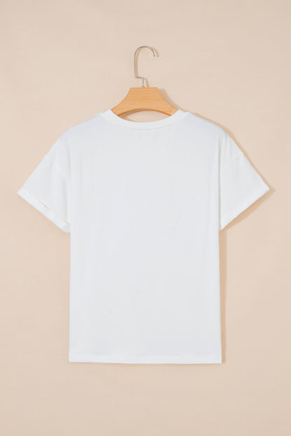 White Coquette Cowgirl Elements Printed Relaxed Tee