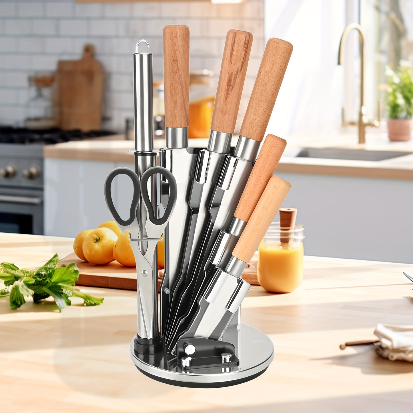8-piece set of outdoor minimalist knives, stainless steel kitchen and home kitchen knives, cutting vegetables, meat, and fruits set