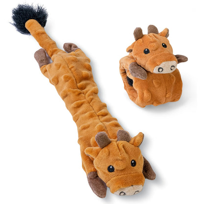 1/5 Packs Dog Squeaky Toys Pack, Bubble Plush Puppy Teething Pet Toys, Crinkle No Stuffing Animals Dog Toy, Doggies Chew for Large Small Medium Breed