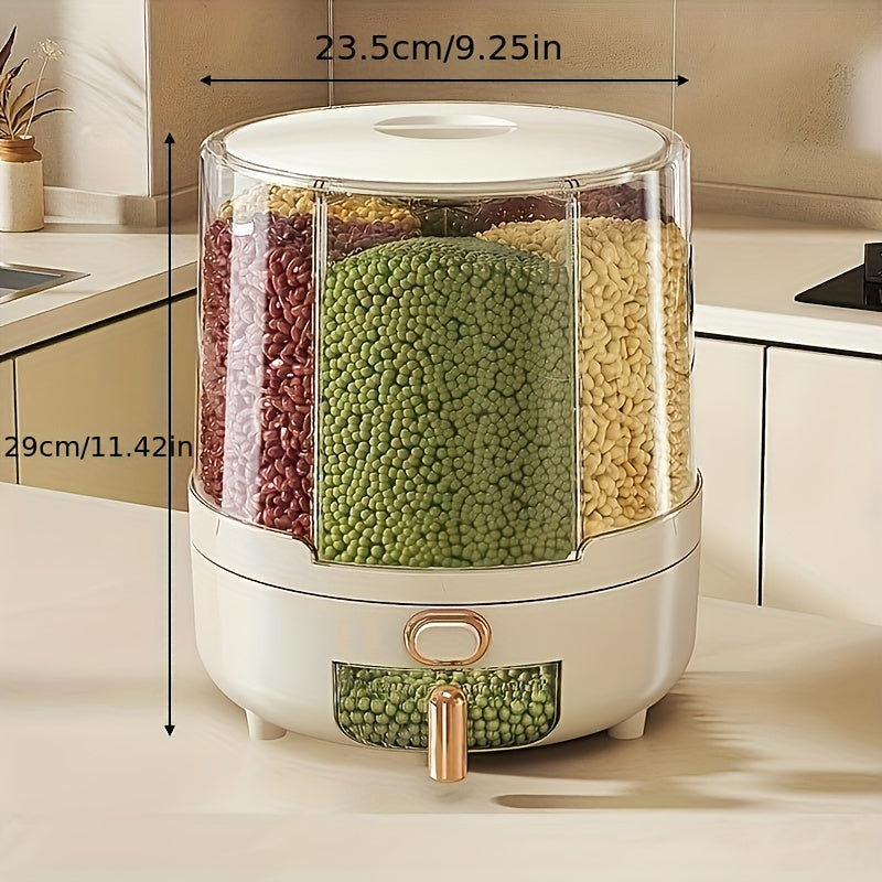 1pc Large Reusable Plastic Rice Bucket - Multipurpose Insect-Proof and Moisture-Proof Sealed Container for Grain, Dry Food, Cereal, Flour, and Kitchen Storage with Flip Top Closure and Easy Organization