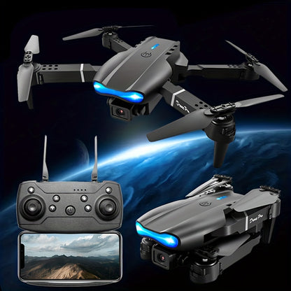 Dual Camera Foldable E99 Drone - RC Drone Toy for Beginners, Indoor and Outdoor UAV - Affordable Halloween Christmas Gift