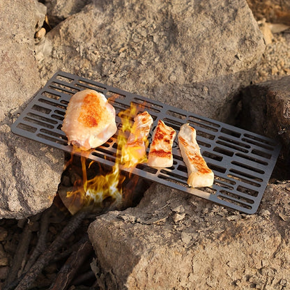 1pc, BBQ Grill, Camping Baking Tray, Hick Barbecue Grid Replacement Net, Stainless Steel Grill Net, Portable Picnic Grill, Home Barbecue Plate, Outdoor Tool, Cookware, BBQ Accessories, Grill Accessories