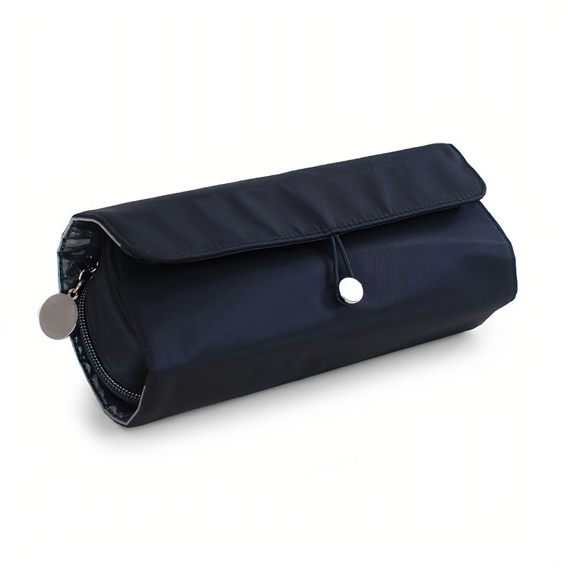 Large Capacity Makeup Brush Organizer Bag - Multi-Functional Korean Style Portable Cosmetic Pouch for Students