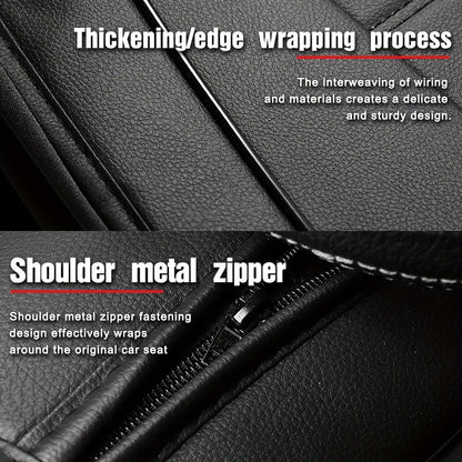 Car Seat Covers Full Set, 5 Seats Universal Seat Covers for Cars, Waterproof Leather Auto Seat Protectors, Front and Rear Seat Protectors