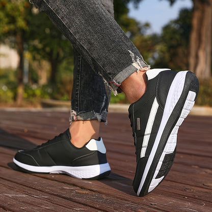 VanWeir Lightweight Men'S Shoes | Navy Blue/White, Lace-up Sports Shoes with MD/TPR Sole, Breathable Fabric Lining for Outdoor, Hiking & Casual Wear