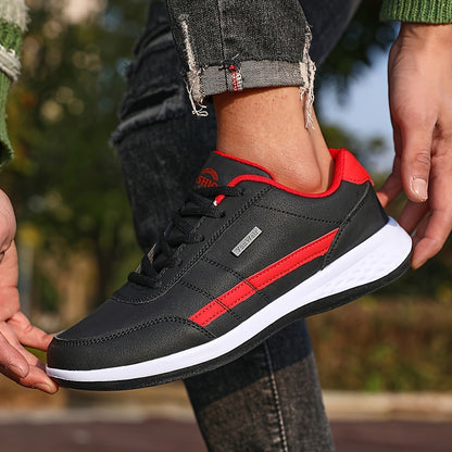 VanWeir Lightweight Men'S Shoes | Navy Blue/White, Lace-up Sports Shoes with MD/TPR Sole, Breathable Fabric Lining for Outdoor, Hiking & Casual Wear