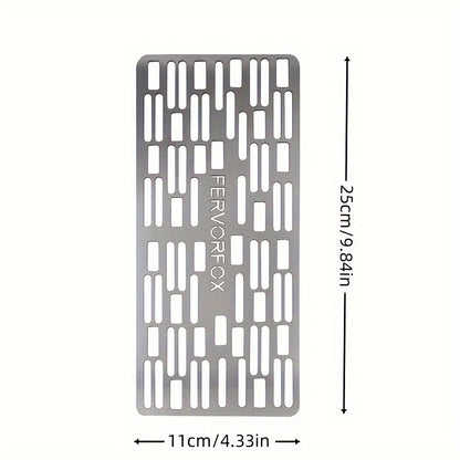 1pc, BBQ Grill, Camping Baking Tray, Hick Barbecue Grid Replacement Net, Stainless Steel Grill Net, Portable Picnic Grill, Home Barbecue Plate, Outdoor Tool, Cookware, BBQ Accessories, Grill Accessories
