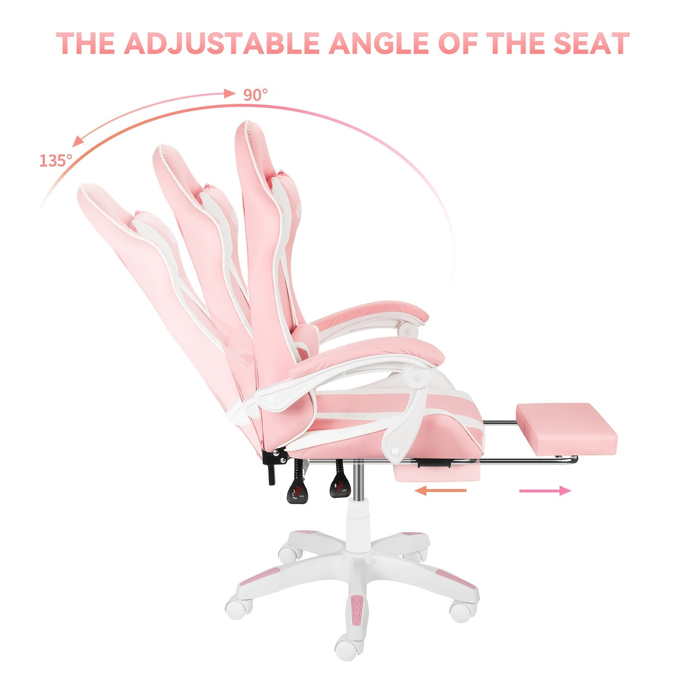 Ergonomic Gaming Chair Designed for Adults And Teens, Featuring a Racing Style Suitable for Office Use And Equipped with Lumbar Support.