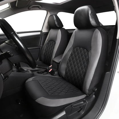 Universal Faux Leather Car Seat Covers Full Set Car Seat Covers Full Set Front Seats and Rear Bench, Universal Fit 5 Seat Covers for SUV, Automotive Truck, Scratch Proof
