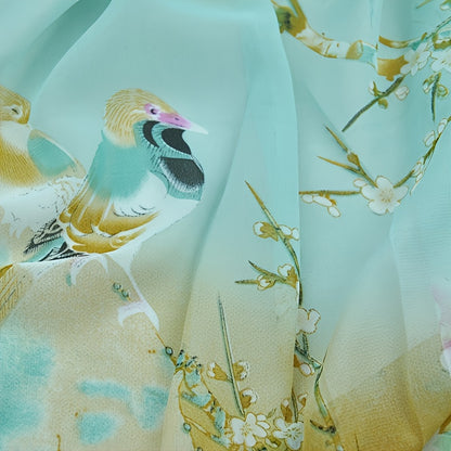 Elegant Thin Chiffon Scarf |, Animal Print, Breathable, Windproof, Decorative, Suitable for Weekend Casual, Machine Washable